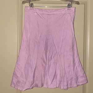 Alexandra Bartlett midi skirt size 8 100% linen lining 100% cotton L zipper